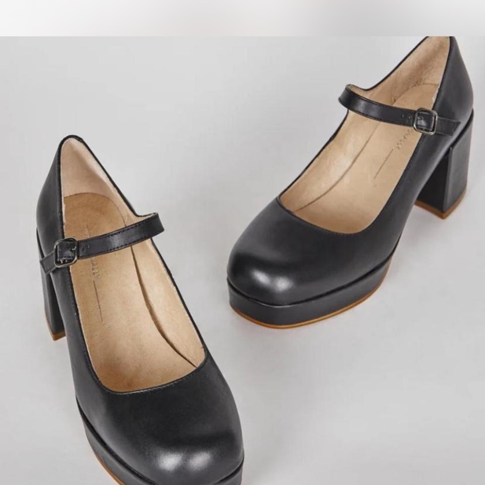 Intentionally Blank Chunky Mary Jane Heels - Picture 2 of 7